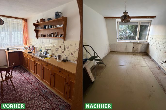 Demontage einer Küche im Landkreis Mühldorf